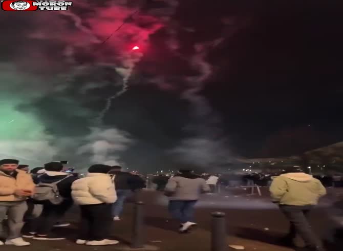 Video :In Germany, gangs hurl pyrotechnics at civilians